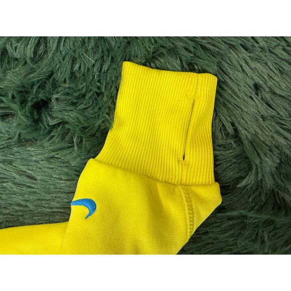 Yellow Nike Jogging Athletic Sweatshirt Hoodie Sz Medium w/ thumbholes - Picture 6 of 8